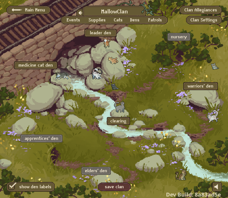 A screenshot of the Camp screen featuring the new navigation UI.