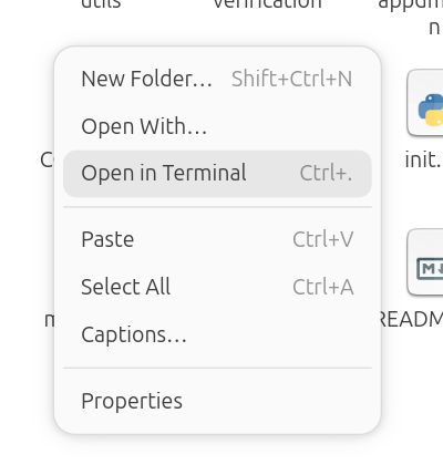 open with terminal