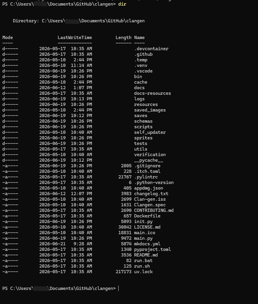 dir command